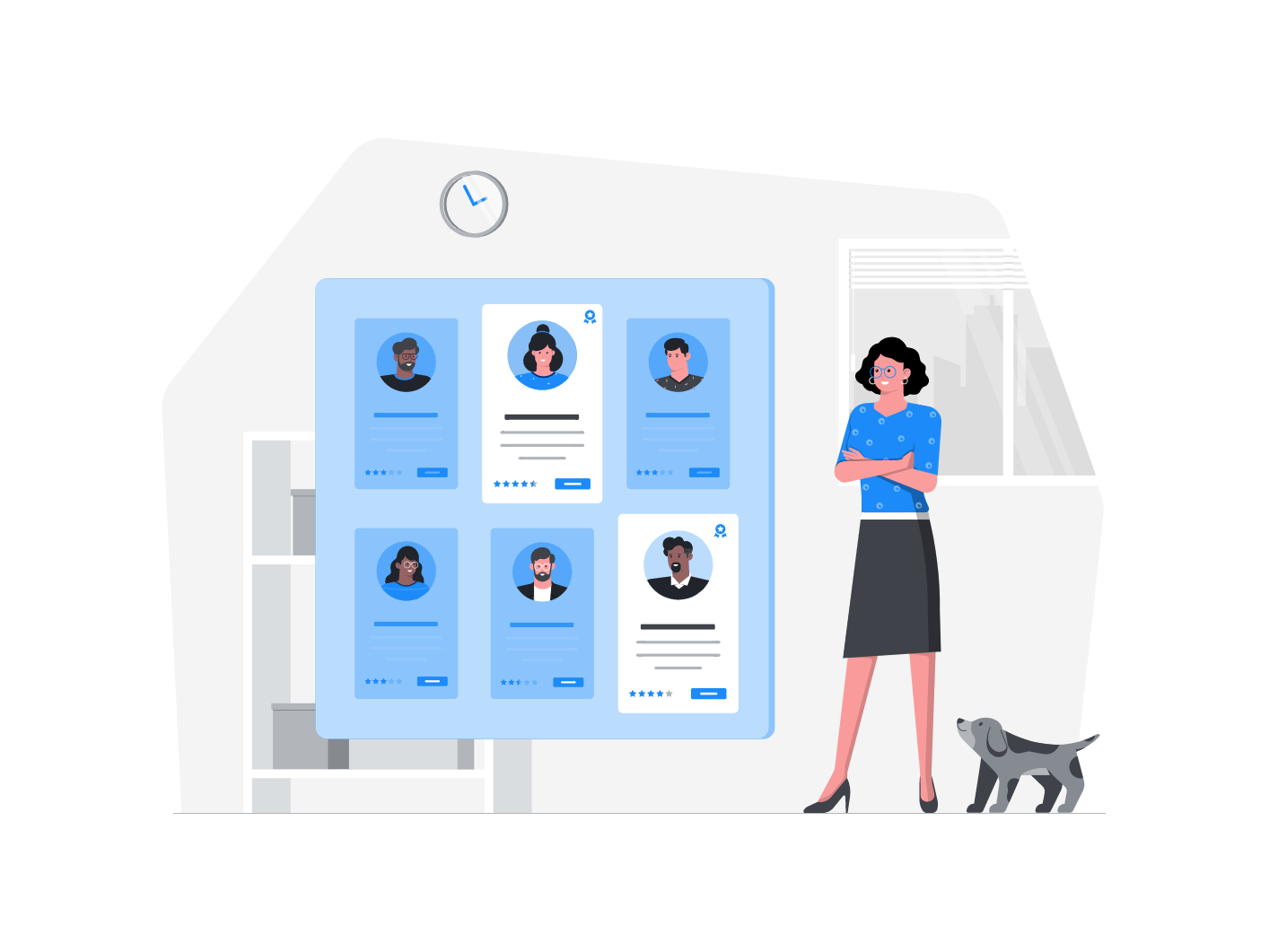 Reviewing candidates illustration
